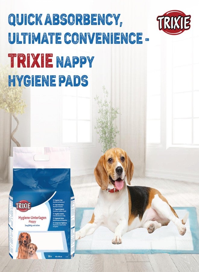 تريكسي فوط تريكسي للجراء، مصنوعة من ألياف السليلوز الطبيعية الطويلة، فائقة الامتصاص، يمكن استخدامها في سلال أو أسرّة الكلاب في حالة سلس البول - 40 × 60 سم، عبوة من 50 فوطة - Image 2